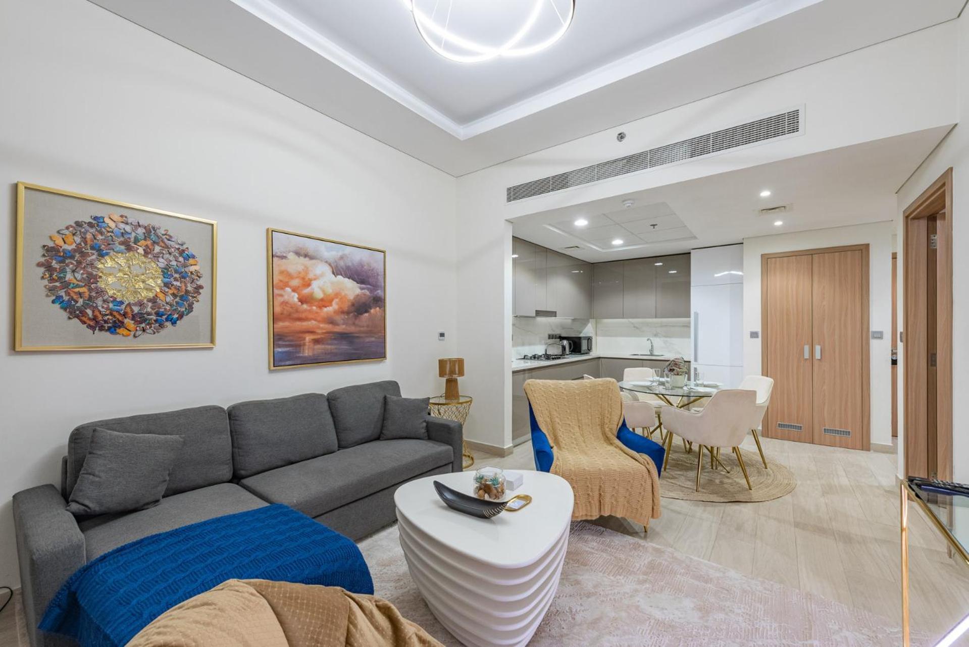 Cozy & Convenient 1Br Haven In Al Jaddaf Lägenhet Dubai Exteriör bild