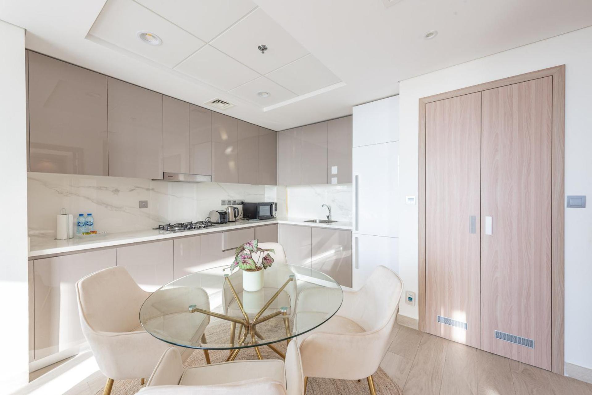 Cozy & Convenient 1Br Haven In Al Jaddaf Lägenhet Dubai Exteriör bild